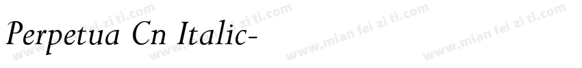 Perpetua Cn Italic字体转换
